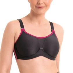 Anita BH Active Underwire Sports Bra Svart/Rosa B 85 Dam