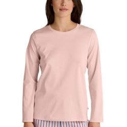Calida Favourites Sleep Cotton Shirt Long-Sleeve Rosa randig bomull Large Dam