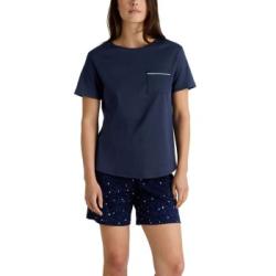 Calida Sweet Dreams Short Pyjamas Marin bomull Small Dam
