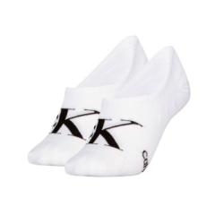 Calvin Klein Strumpor 2P Women Monogram Footie Socks Vit Strl 39/42 Dam