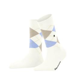Burlington Strumpor Covent Garden Mercerised Cotton Sock Benvit Strl 36/41 Dam