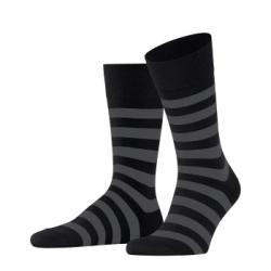 Falke Strumpor Sensitive Mappd Line Socks Svart/Grå bomull Strl 43/46 Herr