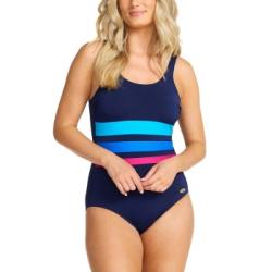 Damella Annabella Chlorine Resistent Swimsuit Marin/Blå polyester 40 Dam