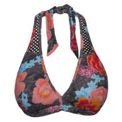Esprit Peony Beach 2 Padded Halterneck Bikini Brun mönstrad C 42 Dam