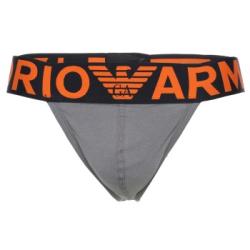 Armani Cotton Jockstrap Kalsonger 2P Grå/Orange bomull Small Herr