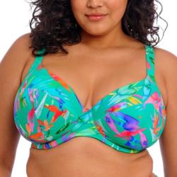 Elomi Toyama Tides Underwire Plunge Bikini Top Flerfärgad I 90 Dam