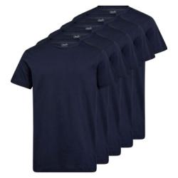 Claudio 5P Cotton T-Shirt Marin bomull Medium Herr