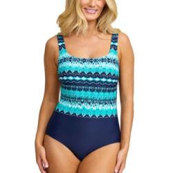 Damella Patricia Swimsuit Blå Mönstrad 42 Dam