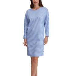 Calida Lovely Nights Long Sleeve Nightdress Ljusblå bomull X-Small Dam