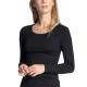 Calida Natural Comfort Top Long Sleeve Svart bomull Small Dam