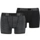 Puma Kalsonger 2P Active Grizzly Melange Boxer Grå polyester Small Herr