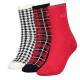 Calvin Klein Strumpor 3P Demi Crew Sock Gift Box Svart/Röd One Size Dam