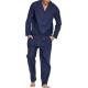 Panos Emporio Organic Cotton Pyjama Set Navy bomull X-Large Herr