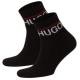 HUGO Strumpor 2P Label Rib Short Socks Svart Strl 43/46