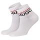 HUGO Strumpor 2P Label Rib Short Socks Vit Strl 43/46