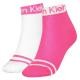 Calvin Klein Strumpor 2P Logo Welt Quarter Socks Rosa One Size Dam