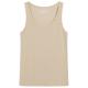 Bread and Boxers Women Ribbed Tank Top Beige bomull X-Small Dam