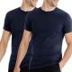 Bread and Boxers Crew Necks 2P Marin ekologisk bomull Small Herr
