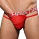 Andrew Christian Kalsonger Almost Naked Stripe Sexy Brief Röd polyester Large Herr