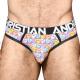 Andrew Christian Kalsonger Almost Naked Candy Hearts Jock Rosa polyamid Large Herr