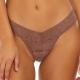 Hanky Panky Trosor Daily Lace Low Rise Thong Plommon nylon One Size Dam