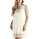 Damella Viscose Plain Sleeveless Nightdress Elfenben viskos XX-Large Dam
