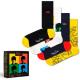 Happy socks Strumpor 4P The Beatles Gift Box Svart bomull Strl 41/46