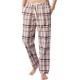 Schiesser Mix and Relax Long Flannel Pants Aprikos bomull 44 Dam