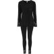 Damella Viscose Plain Pyjamas Set Svart viskos X-Large Dam