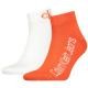 Calvin Klein Strumpor 2P Quarter Logo Socks Orange/Vit One Size Herr