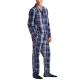 Gant Check Pajama Set Shirt And Pants Blå bomull Small Herr