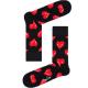 Happy socks Strumpor Smiley Heart Sock Svart mönstrad bomull Strl 36/40