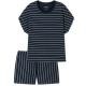 Schiesser Just Stripes Short Pyjamas Marin bomull 38 Dam