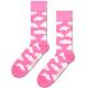 Happy Sock Cloudy Pink Sock Strumpor Rosa Mönstrad bomull Strl 41/46