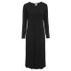 Damella Bamboo Plain Long Sleeve Nightdress Svart Bambu Medium Dam