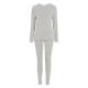 Damella Bamboo Plain Long Pyjamas Set Grå Bambu Medium Dam