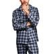 Topeco Mens Cotton Pyjama Marin bomull X-Large Herr