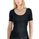 Bread and Boxers T-Shirt Scoop Neck Svart ekologisk bomull X-Small Dam