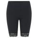 Decoy Mid-length Capri Leggings With Lace Svart ekologisk bomull Small Dam