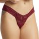 Hanky Panky Trosor 2P Daily Lace Low Rise Thong D1 Vinröd nylon One Size Dam