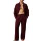 Calvin Klein Flannel Sleep Button Pant Set Male Vinröd bomull X-Large Herr