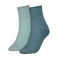 Calvin Klein Strumpor 2P Short Sock Roll Top Turkos/Blå Strl 39/42 Dam