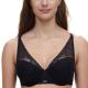Chantelle BH Origins Lace Lightweight Plunge Bra Svart nylon F 70 Dam