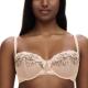 Chantelle BH Pulp Underwired Half Cup Bra Svart m Beige nylon F 70 Dam