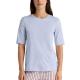 Calida Favourites Sleep Cotton Shirt Short-Sleeve Ljusblå bomull Small Dam