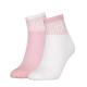 Calvin Klein Strumpor 2P Glossy Rib Quarter Socks Vit/Rosa Strl 35/38 Dam