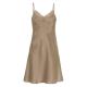 Damella Woven Silk Plain Lace Nightdress Nougat silke Small Dam
