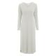 Damella Bamboo Plain Long Sleeve Nightdress Grå Bambu Large Dam