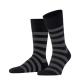 Falke Strumpor Sensitive Mappd Line Socks Svart/Grå bomull Strl 43/46 Herr