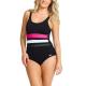 Damella Annabella Chlorine Resistent Swimsuit Svart/Rosa polyester 46 Dam